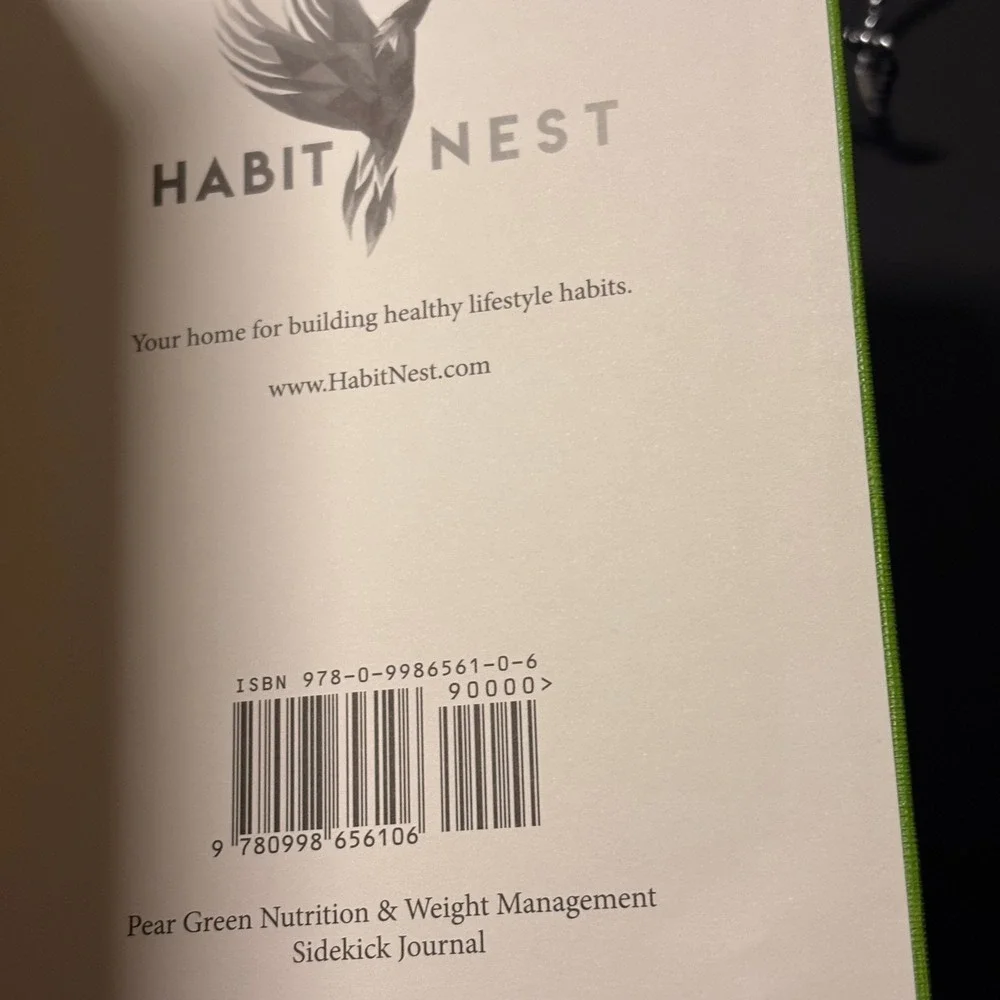 Habit Nest Nutrition Sidekick Journal Unisex OS Green Excellent Health Tracker